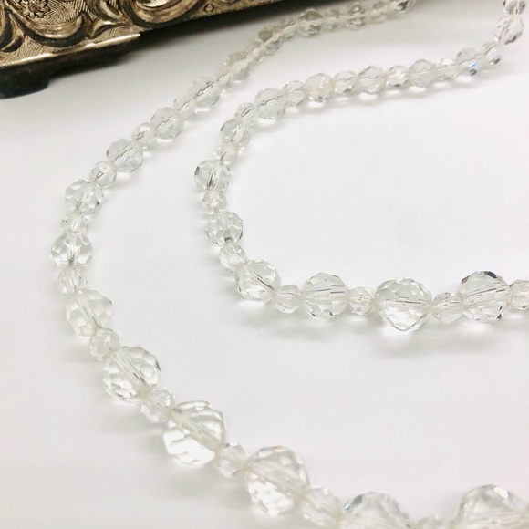 Vintage Deco Crystal Clear Necklace - Picture 9 of 17